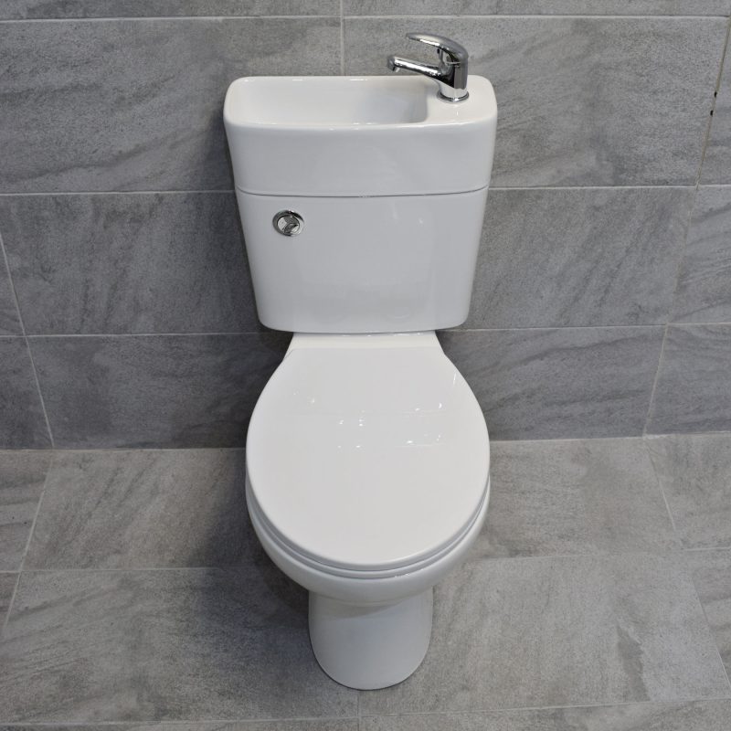 All In One Toilet and Basin Front View